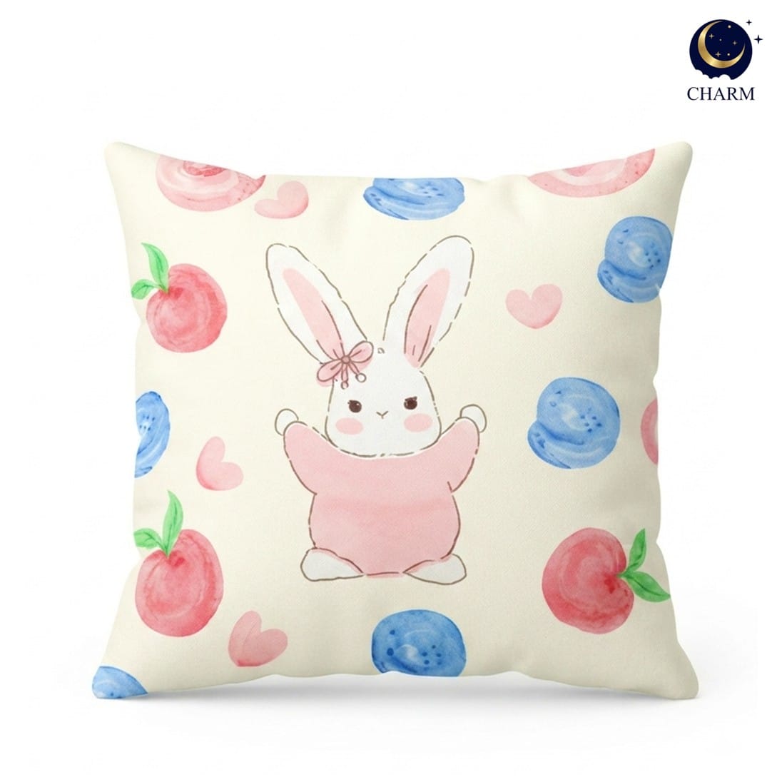 หมอนอิง CHARM 20.5X20.5 นิ้ว ลาย PEACHY BUN_0